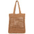 Medium sized tote bag with shoulder strap. Neutral brown in color. San Diego Hat company 