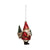 Hand painted glass ornament Santa with bottle tree. 