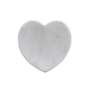 White marble heart shaped soap dish. 