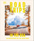 Cover of Road Trips in the USA book with a mountain highway with a orange VW van driving.