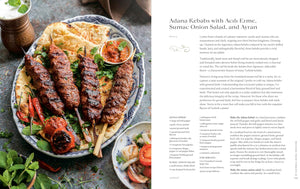Kebab with Sumac onion salad recipe from inside Turkuaz Kitchen written by Betul Tunc. 