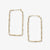 Minimalist thin brass rectangular bar earrings. Ink & Alloy