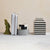 black and white dotted round decorative box displayed alongside other black and white themed decorative boxes. Home decor. Trinket box. 