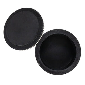 Inside view of black and white dotted round decorative box. Home decor. Trinket box. 