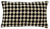 Black checkered weave pillow in size 12"x21". Hand made in India. 