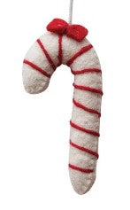 Handmade Felt Candy Cane Ornaments