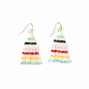 Mini Striped Fringe Earrings