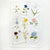 Garden flowers tea towel designed by Emily Lex Studios. 