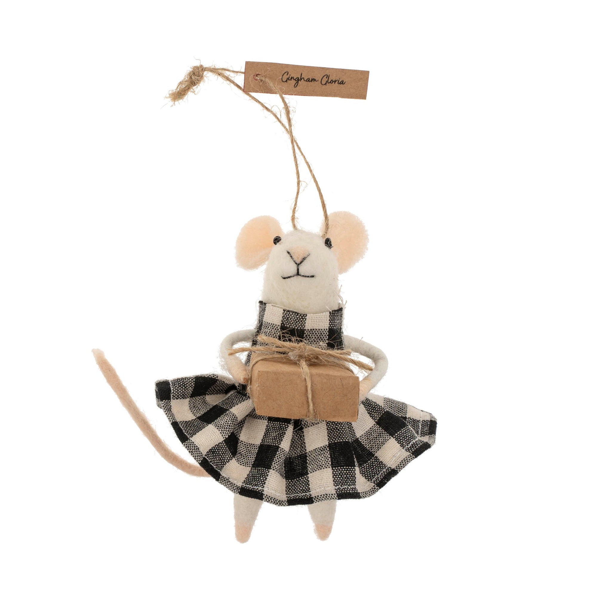 Gingham Gus and Gloria Mouse Ornament