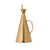 Stainless steel oil or vinegar cruet in gold finish. Kitchen decor. 