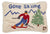 Gone Skiing Wool Pillow