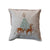 18 inch square linen blend embroidered holiday pillow. Woodland dear and tree design. 