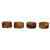 set of four tortoise shell resin napkin rings. 