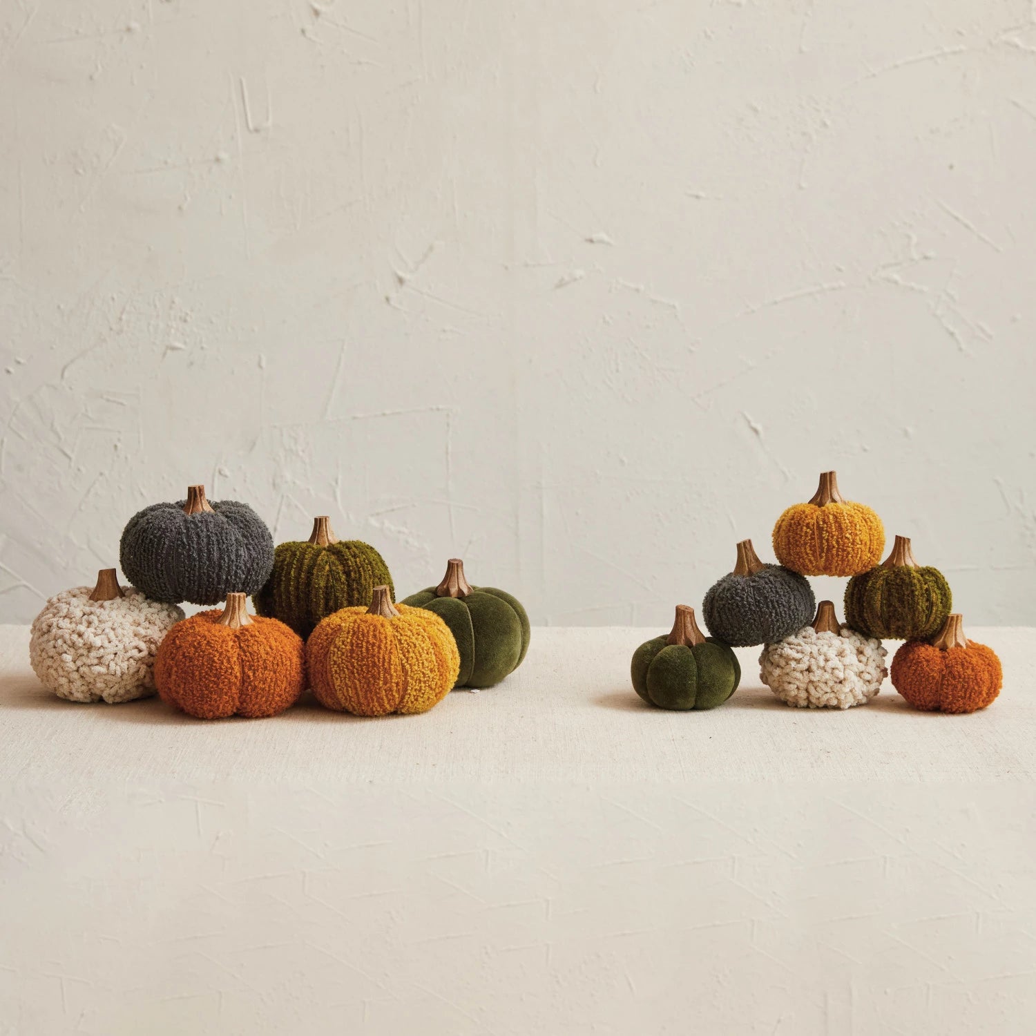 Velvet and Boucle Pumpkins