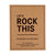 Front cover of whiskey stone gift box: "Let's Rock This".