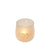 Illuminated white confetti candle votive