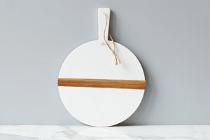 20" Round Mod White Charcuterie Board