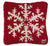 White Snowflakes Wool Pillow